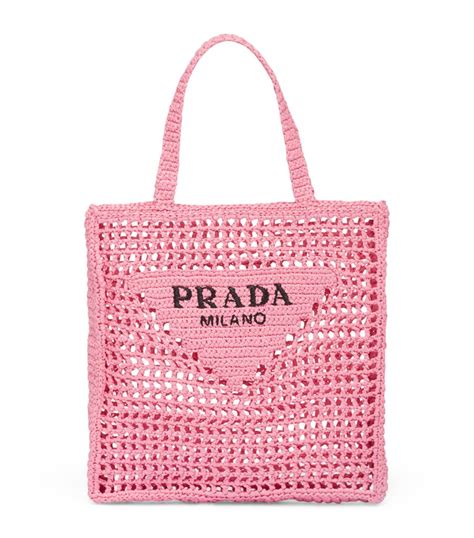 prada crochet belt bag|prada wicker tote bag.